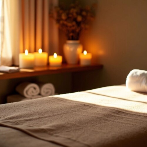 Sırt masajı eğitimi için huzurlu bir ortam.