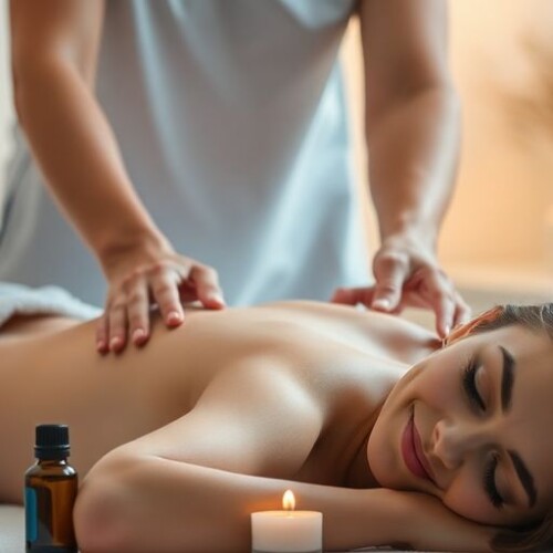 Derin doku masajı yapılan bir kişi