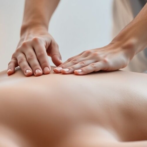 Masaj tekniği uygulanan bir kişi.