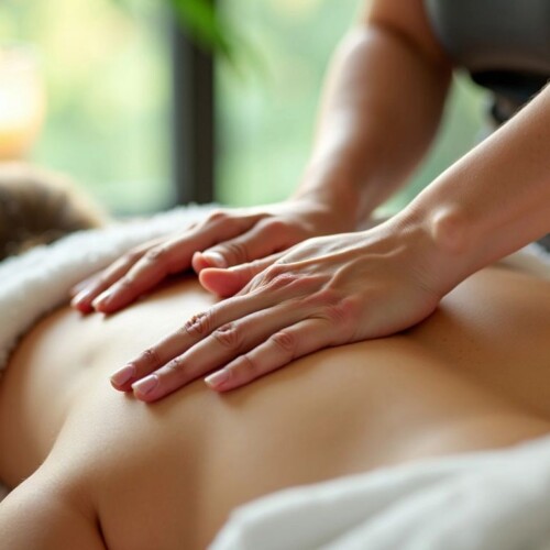 Lenf drenaj masajı yapılan spa ortamı