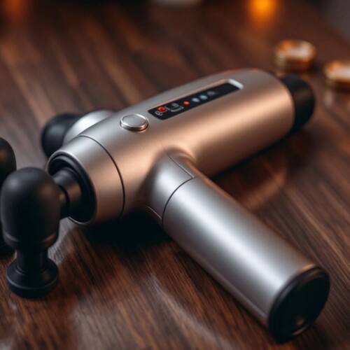 Masaj tabancası detaylı görüntüsü.