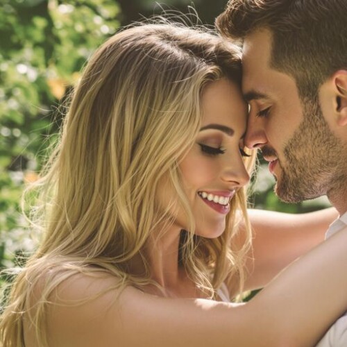 İki kişinin doğada samimi bir anı.