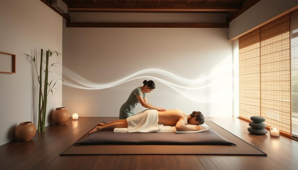 Shiatsu masajı uygulama