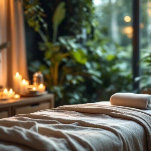 Seksiy masaj ortamı, rahatlatıcı atmosfer ve detaylar.