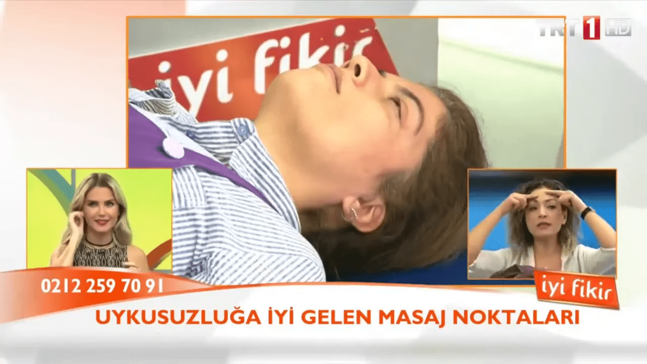 Alın ve göz masajı uygulaması