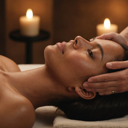 Boyun ve baş masajı yapılan kişi