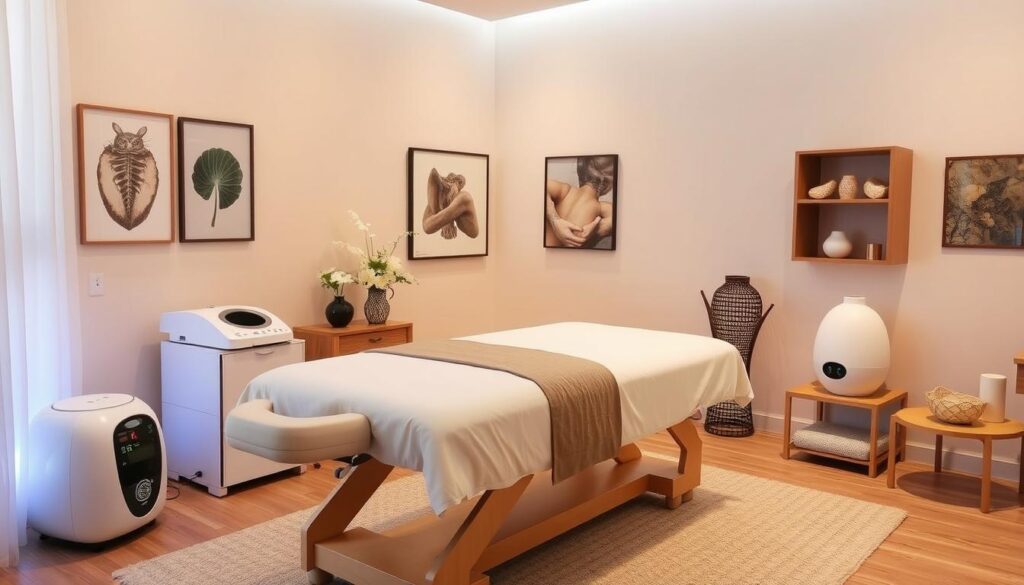 masaj terapisinde kullanılan modern ekipmanlar