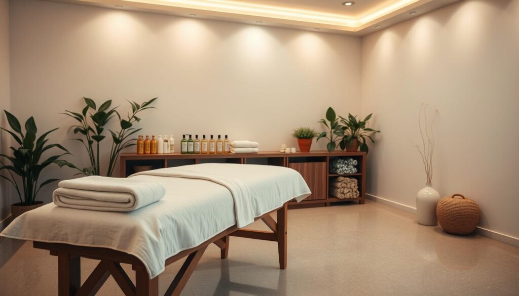 masaj yapılan alanın temizliği